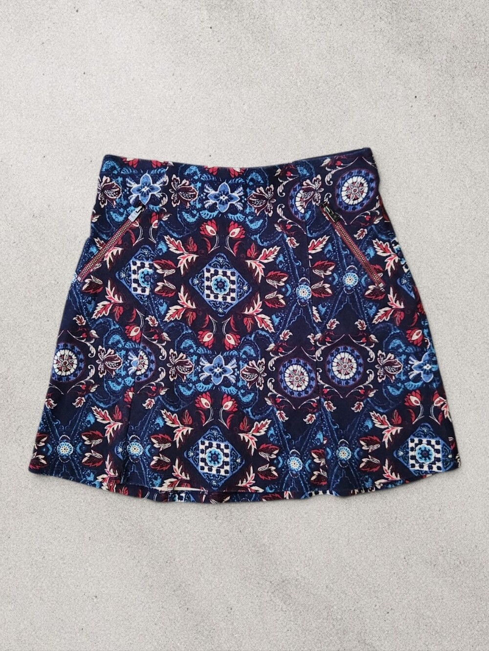 Hollister Navy Boho Mini Skirt